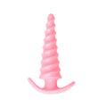 Plastic Spiral Butt Plug Anal Trainer G Spot Stimulator With Pull Handle