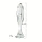 Ergonomic Handle Clear Glass Anal Plug G-Spot Massager With Ribbed Texture