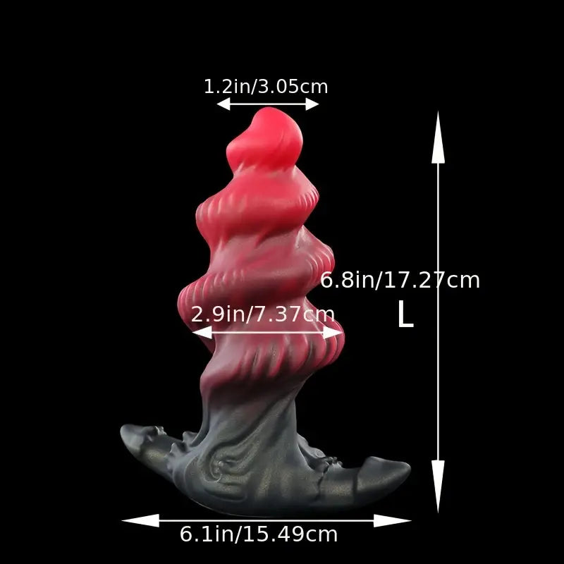 Liquid Silicone Anal Plug Wearable Thread Melange Spin Prostate Massager