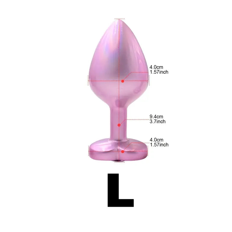 Heart-shaped Anal Plug Gem Base Butt Plug Anal Couple Masturbator