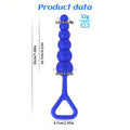 Anal Pulling Beads BDSM Silicone Anal Plug Blue & Purple Anal Stimulation
