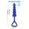 Anal Pulling Beads BDSM Silicone Anal Plug Blue & Purple Anal Stimulation