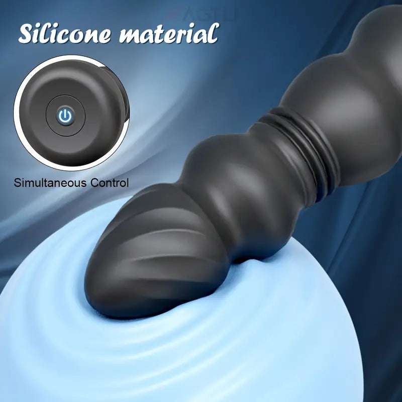 Thrusting Vibrating Prostate Massager Anal Dildo Vibrator 10 Modes
