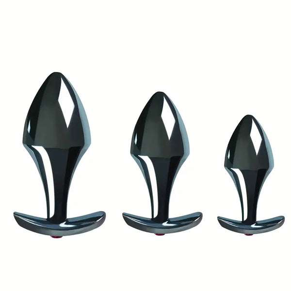 Luxury Jewelry Anal Trainer Kit 3pcs Anal Plug Set Fetish Butt Trainer