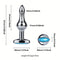 Metal Outdoor Jewel Base Butt Plug Sex Massager G-point Sex Toy Dildo