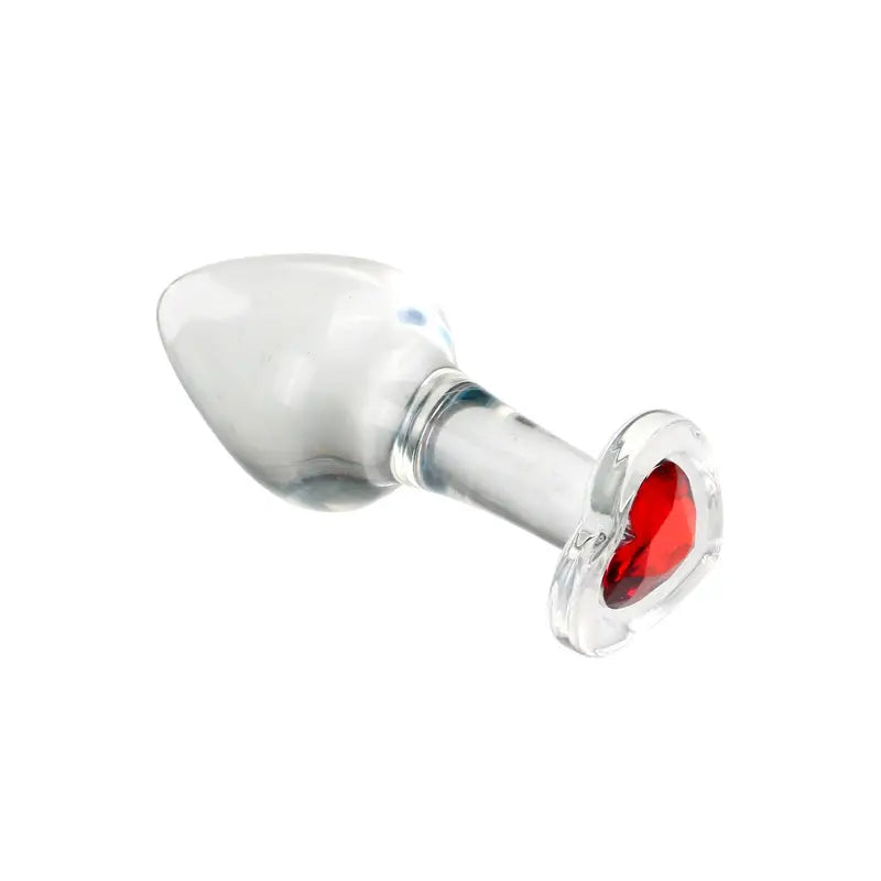 Glass Crystal Heart-Shaped Anal Plug Adult Toy For Couples Men Women