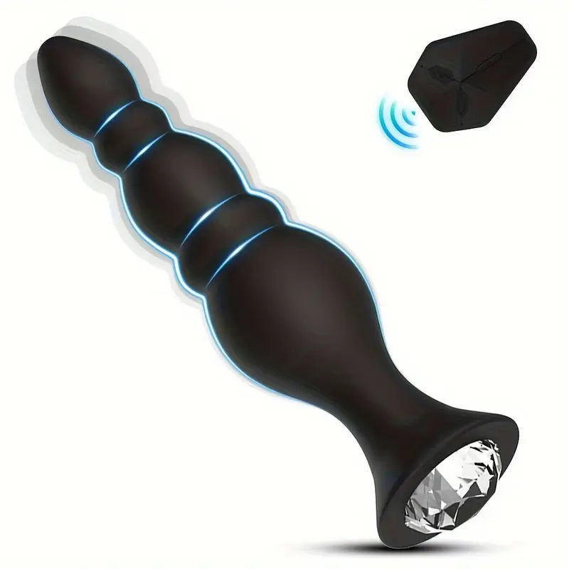 TPR Pagoda Anal Plug Remote Control 10 Frequency Vibration Rear Uterine