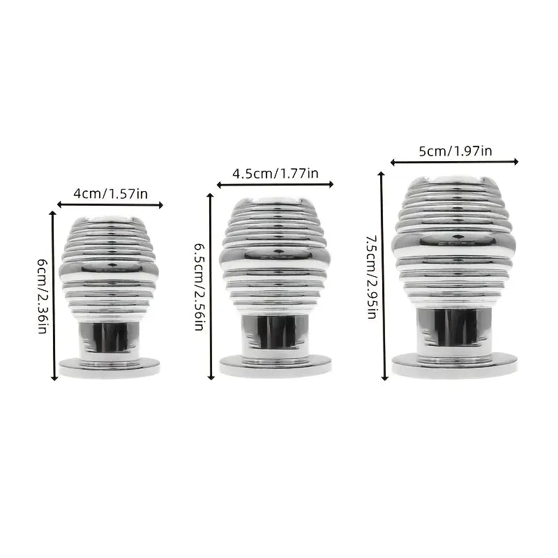 SM Metal Anal Plug Enema Vaginal Flush Hollow Anal Dilation Sex Toy