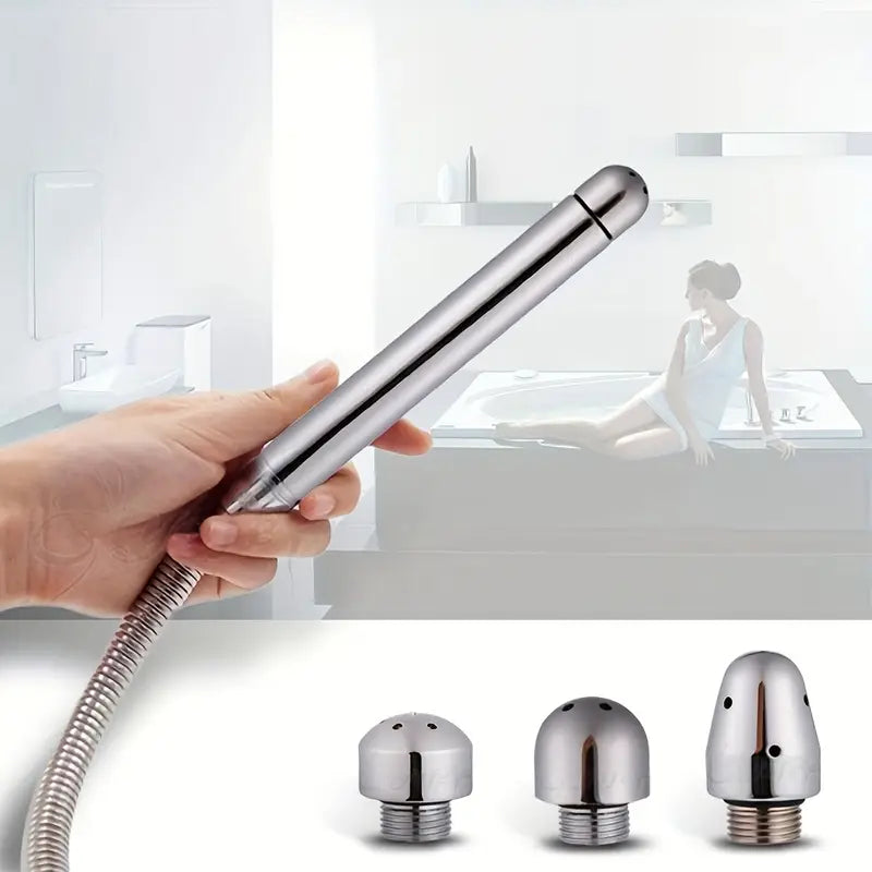 3-in-1 Shower Enema Nozzle Kit Douche Cleaner 3 Interchangeable Heads