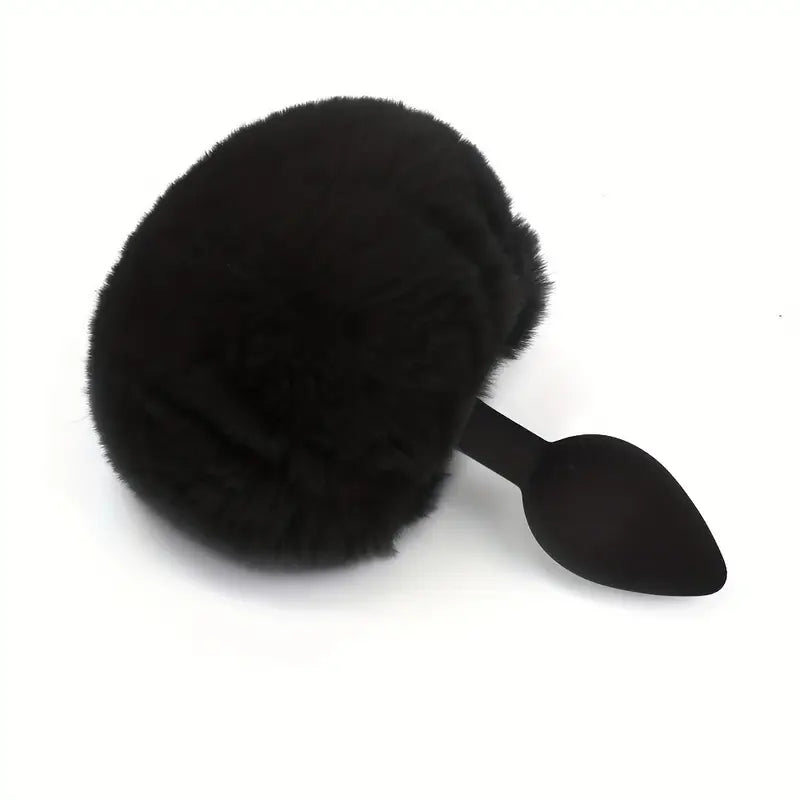 Rabbit Tail Design Three Sizes Five Colors Waterproof Butt Plug For Adults