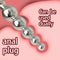 Sleek Metal Dual-Ended Anal Beads Plug Suitable For Both Men Women