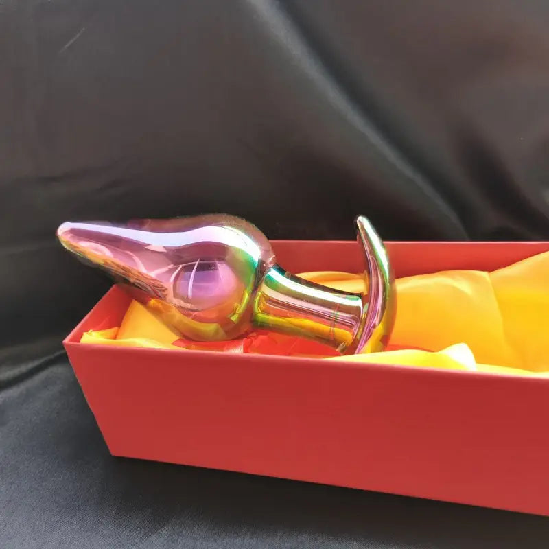 Colorful Large Metal Anal Plug Sex Massager For Female Masturbation