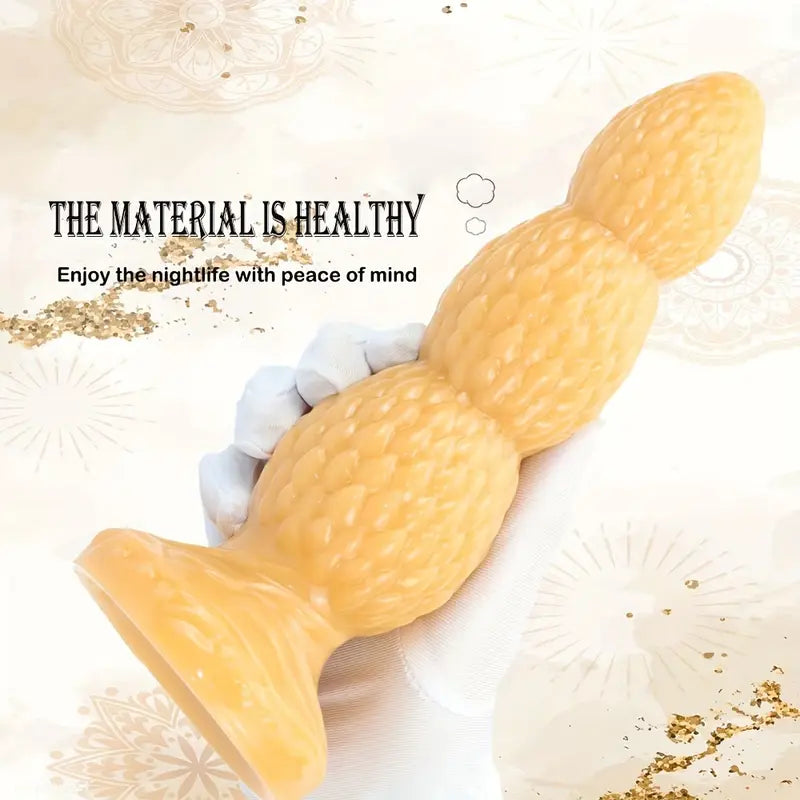 Golden Anal Plug Scaly Dragon Egg Butt Plug Large Novelty Soft Sex Toy