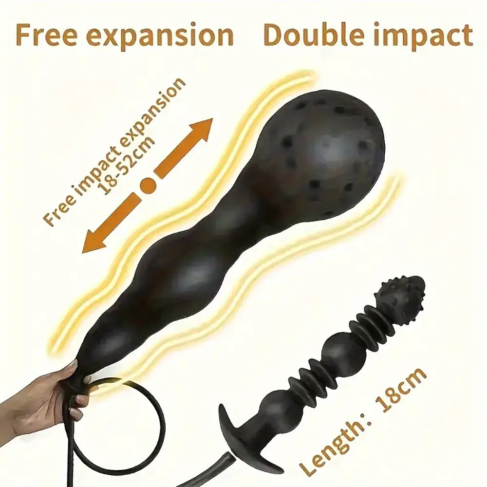 Valve Stretch Silicone Inflatable Anal Plug Adjustable Anal Balloon Pu Valve Stretch Silicone Inflatable Anal Plug Adjustable Anal Balloon Pu