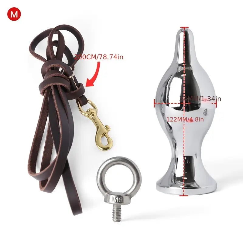 SM Alternative Traction Metal Anal Plug Dilator Ring For G-spot Stimulating