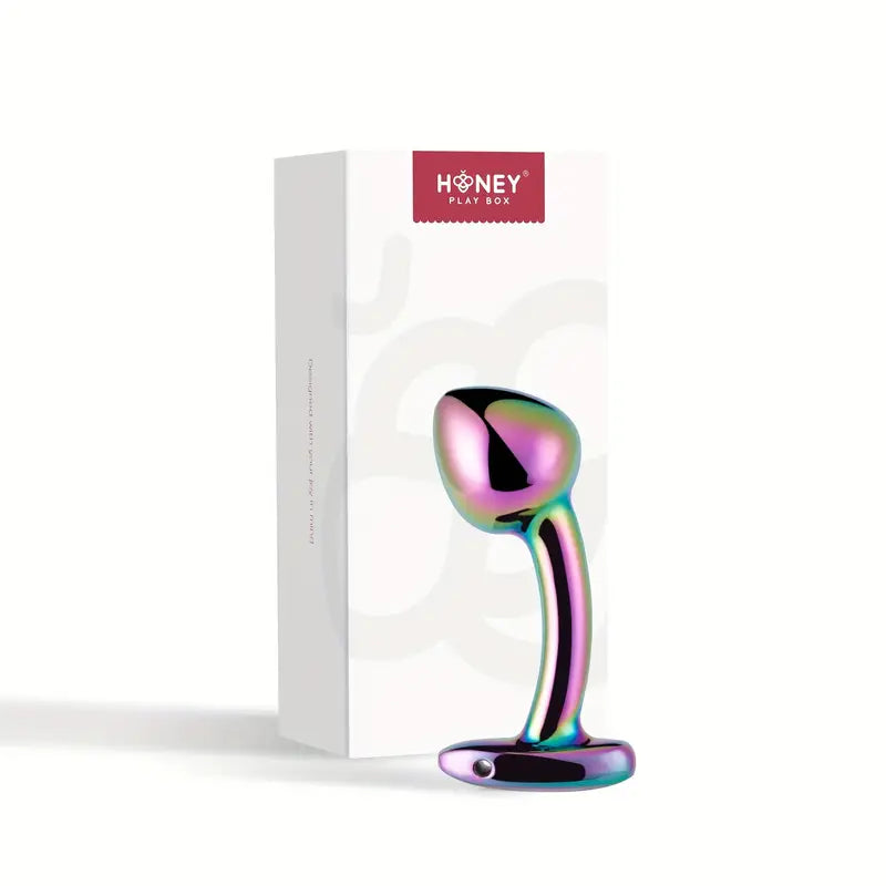 Radiant Gem Metal Anal Plug Curved Metal Anal Plug BDSM Butt Plug