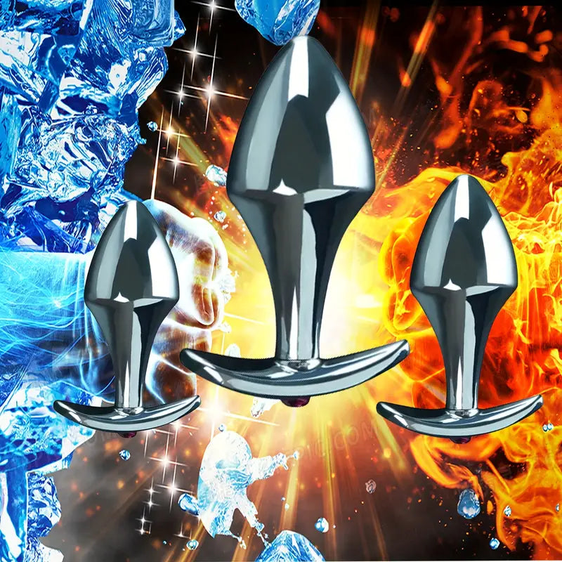 Luxury Jewelry Anal Trainer Kit 3pcs Anal Plug Set Fetish Butt Trainer
