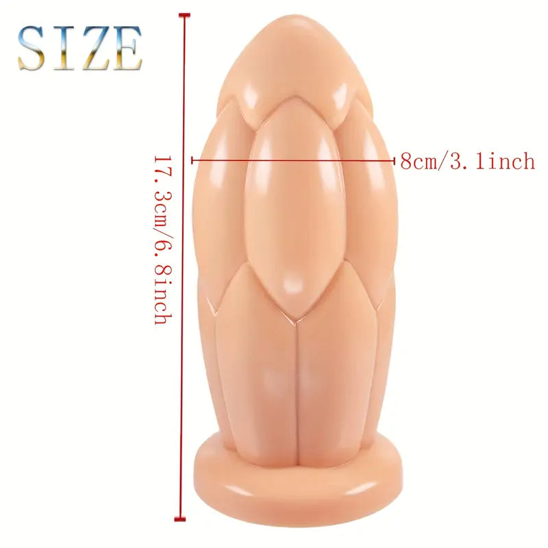 PVC Huge Anal Plug Toy With Suction Cup Realistic Giant Butt Plug PVC Huge Anal Plug Toy With Suction Cup Realistic Giant Butt Plug