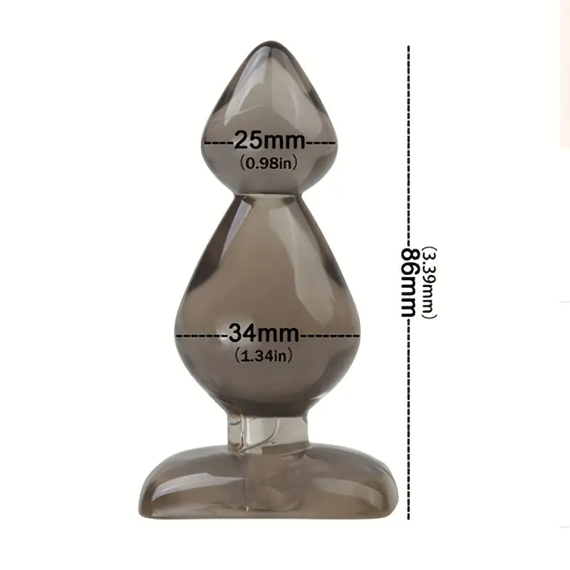Classic Butt Plug Silicone Anal Plug With Flared Base Flexible Butt Plug