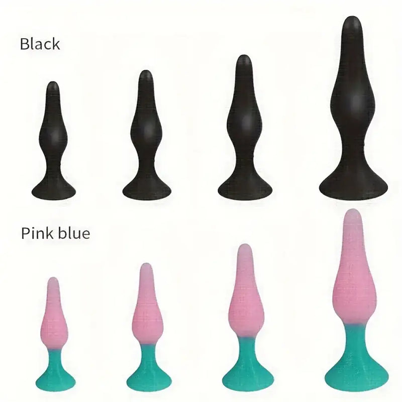 4pcs Unisex Silicone Anal Training Set Soft Anal Sex Trainer Butt Plug