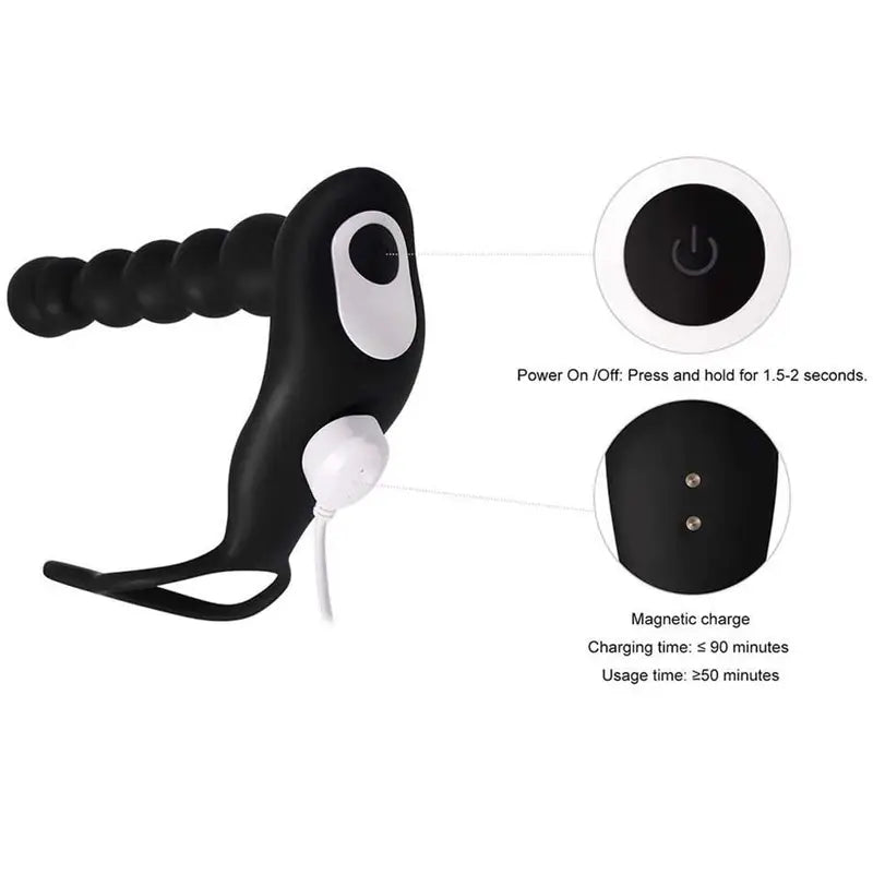 Anal Butt Plug Vibrator With 10 Thrusting Modes Prostate Massager