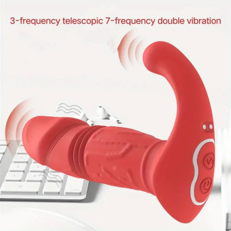 Automatic Retractable Vibrator APP Remote Control Masturbation Butt Plug