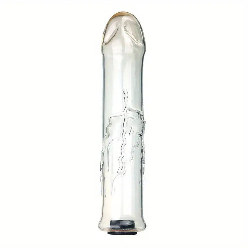 Hollow Transparent Peeping Tube Simulated Glass Dildo Flirting Adult Toy