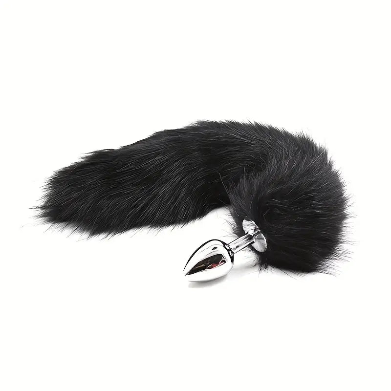 Three Size Dog Tail Metal Anal Plug Animal Tail Butt Plug Cosplay Sex Games