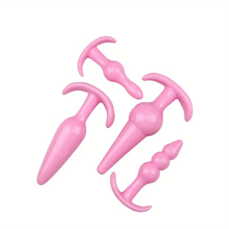 Pack of 4 Butt Plugs Training Set For Beginners Users With Sex Toys