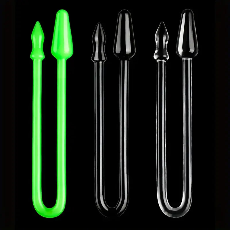 35.43inch Extra Long Transparent Dual-Ended Dragon Anal Plugs For Men