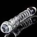 Glass Crystal Masturbation G-spot Butt Anal Pussy Massager Trainer