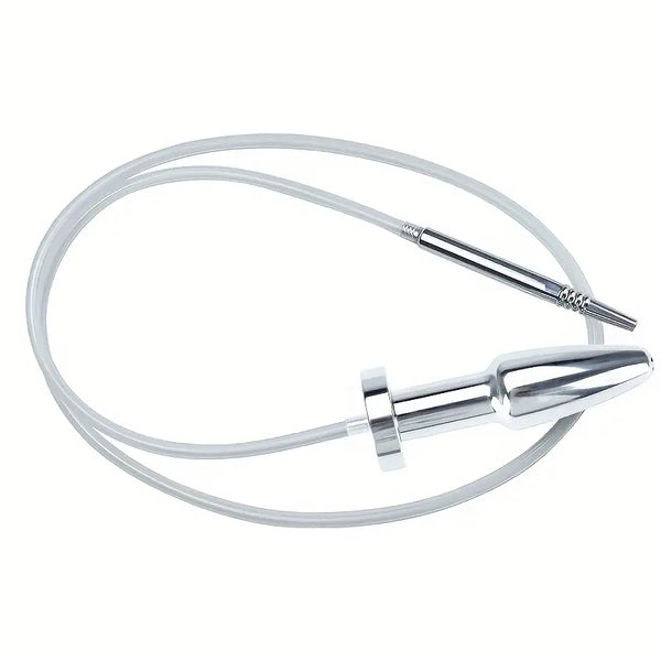 2 Sizes Inner Enema Syringe Long Short Stainless Steel Enema Butt Plug