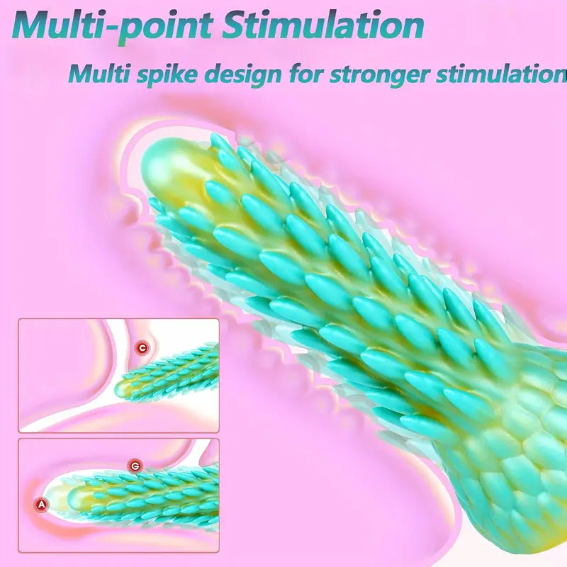 7.7in Dragon Design Silicone Monster Butt Plug Dildo With Suction Cup Base
