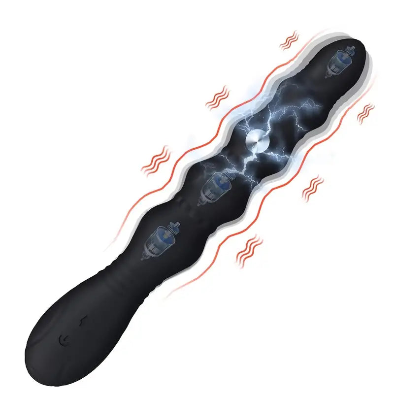 Three Vibration Motors Strong Earthquake Rechargeable Anal Plug Vibrator