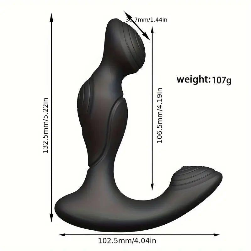 Male Prostate Vibrator 3-in-1 Remote Anal Vibrator With 10 Vibration Modes