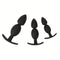 Unisex Anal Plug Set 3 Water Drop Anchor Shaped Silicone Flirting Adult Toy