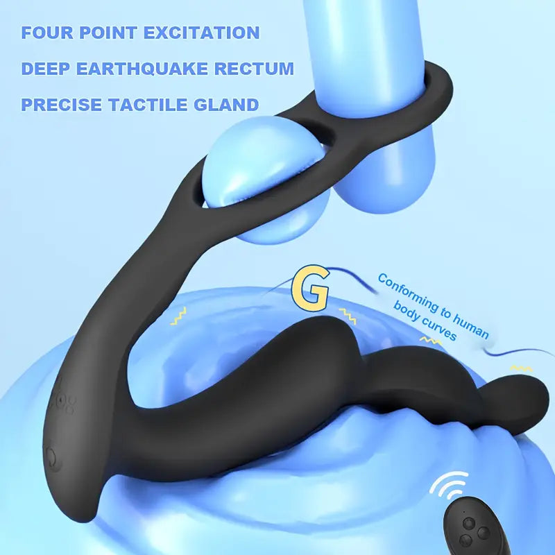 Locking Vibrating Massager Anal Protector Vibrating Retractable Anal Plug