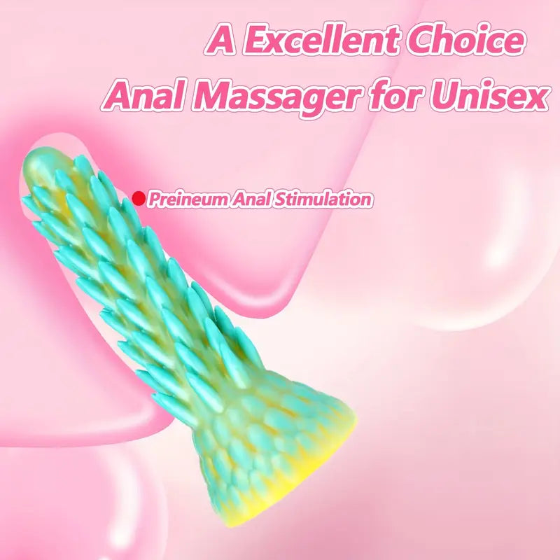 7.7in Dragon Design Silicone Monster Butt Plug Dildo With Suction Cup Base
