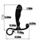 Black ABS Anal Plug Sm Bead Wand Adult Toy Curved Design For Stimulation