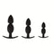 Unisex Anal Plug Set 3 Water Drop Anchor Shaped Silicone Flirting Adult Toy