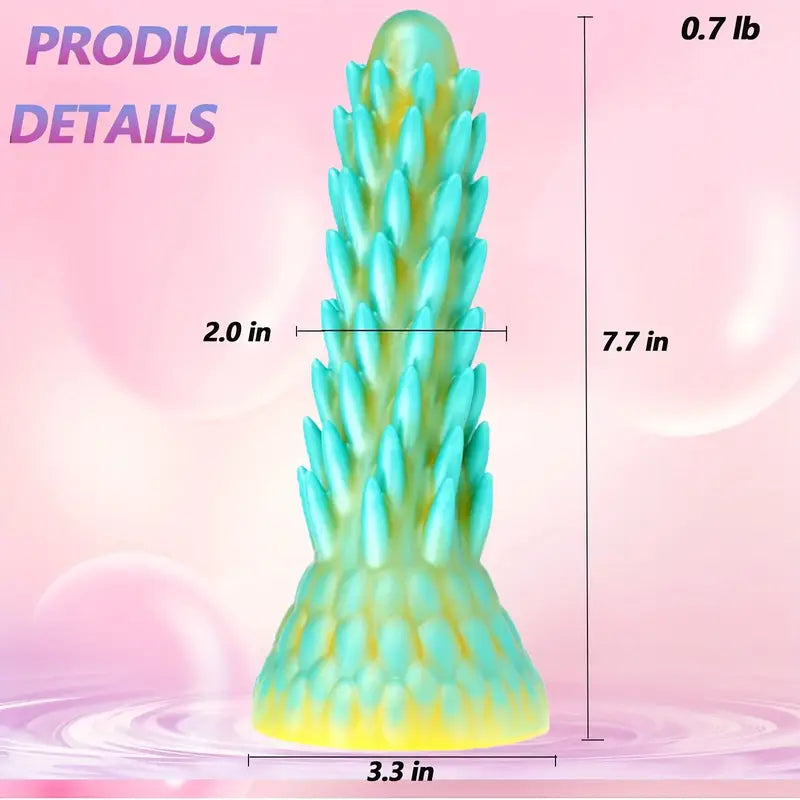 7.7in Dragon Design Silicone Monster Butt Plug Dildo With Suction Cup Base