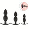 Unisex Anal Plug Set 3 Water Drop Anchor Shaped Silicone Flirting Adult Toy