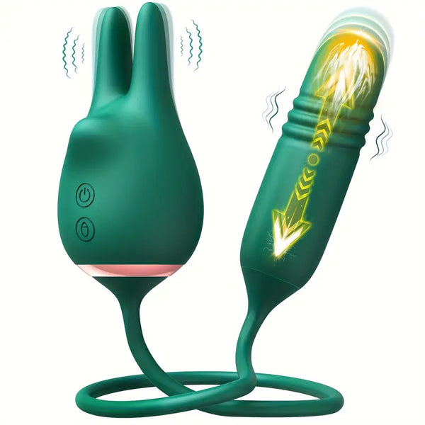 3in1 Vibrating Thrusting Vibrator Clit Nipple Anal Stimulator Juguetes Sexuale