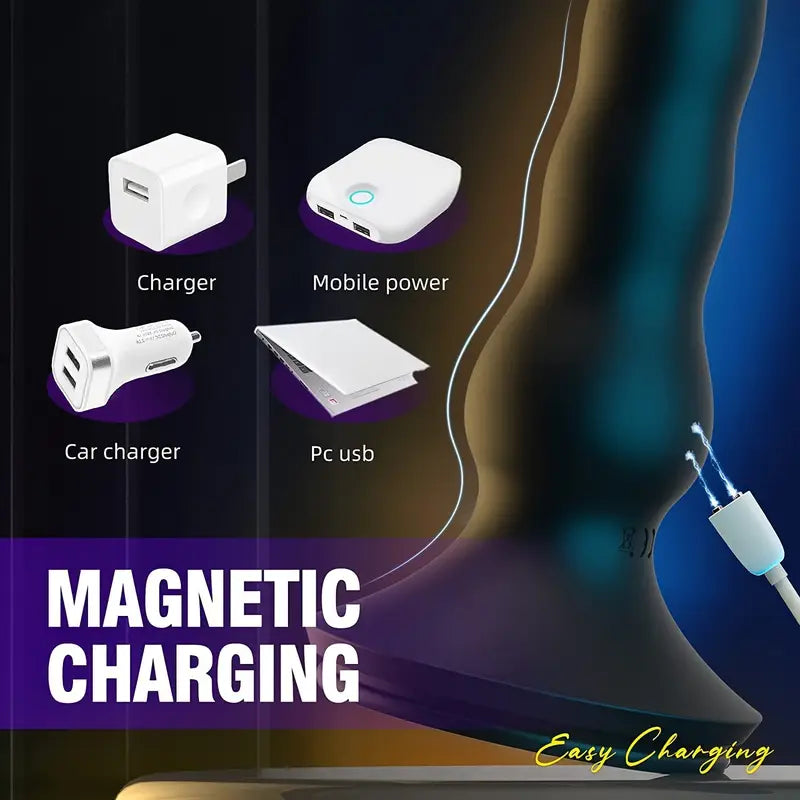 10 Vibrating 4 Wave Modes Butt Plug Vagina Massager G Spot Stimulator