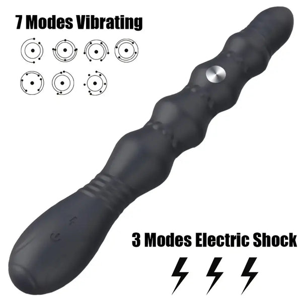 Three Vibration Motors Strong Earthquake Rechargeable Anal Plug Vibrator