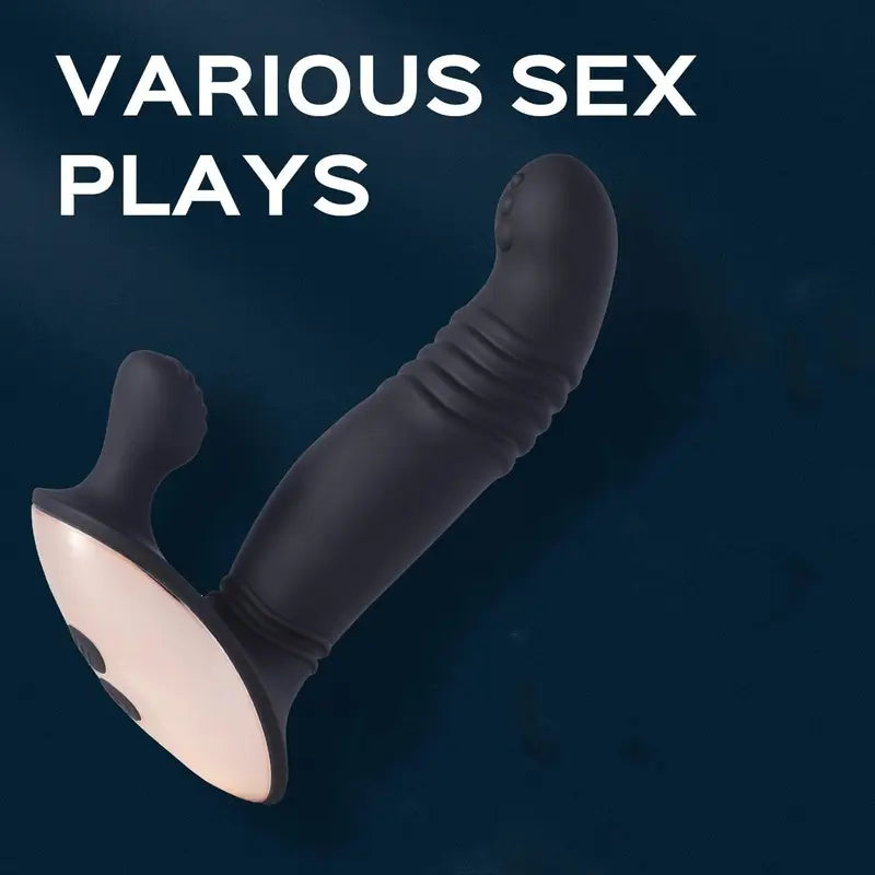 Vibrating Anal Vibrator 9 Thrusting & 9 Vibration 3 Motors Anal Butt Plug