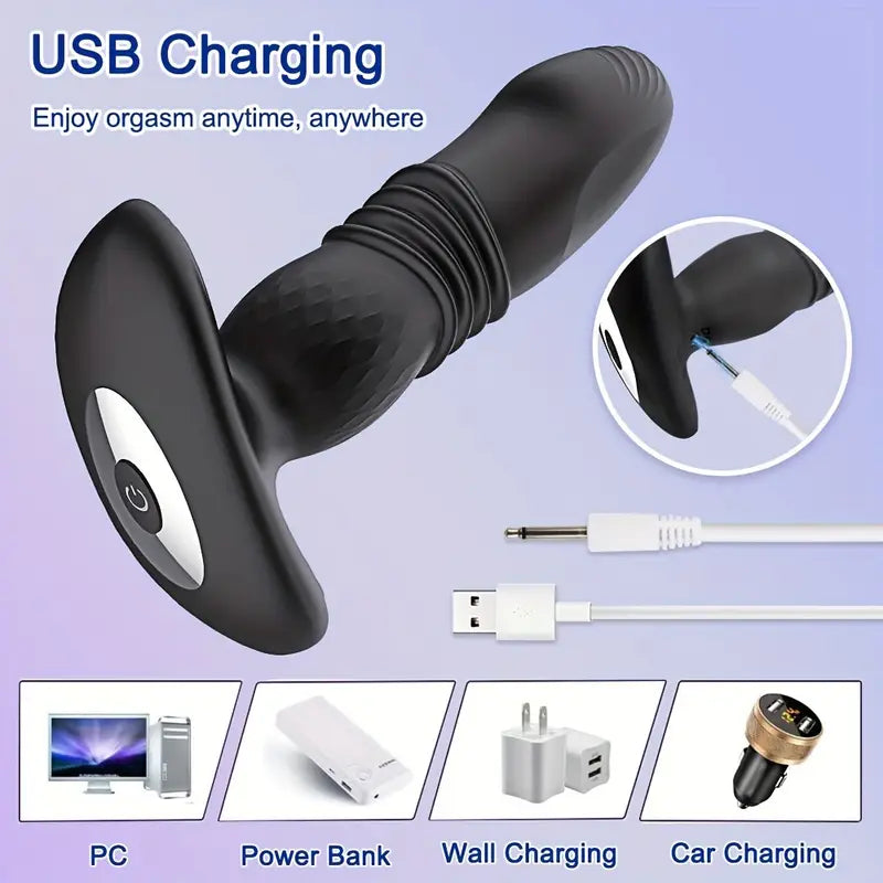 10 Thrusting & Vibrating Modes Thrusting Vibrator Anal Vibrator Butt P 10 Thrusting & Vibrating Modes Thrusting Vibrator Anal Vibrator Butt P