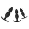 Unisex Anal Plug Set 3 Water Drop Anchor Shaped Silicone Flirting Adult Toy