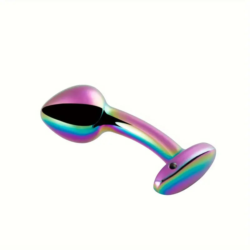 Radiant Gem Metal Anal Plug Curved Metal Anal Plug BDSM Butt Plug