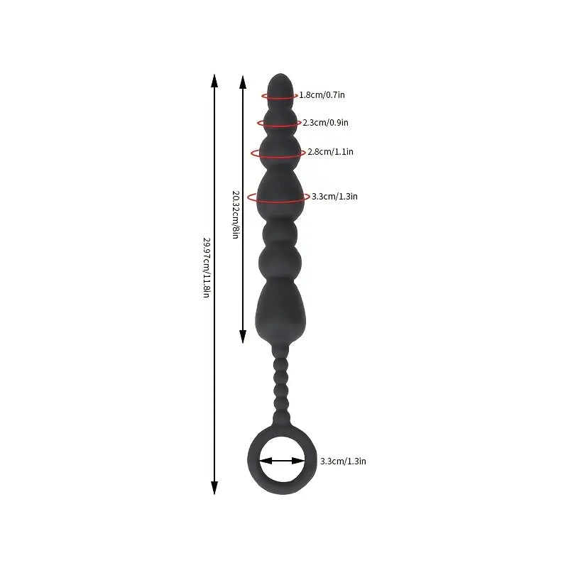 Heart Shaped Silicone Pull Beads Butt Plug Adult Anal Dilator Massager